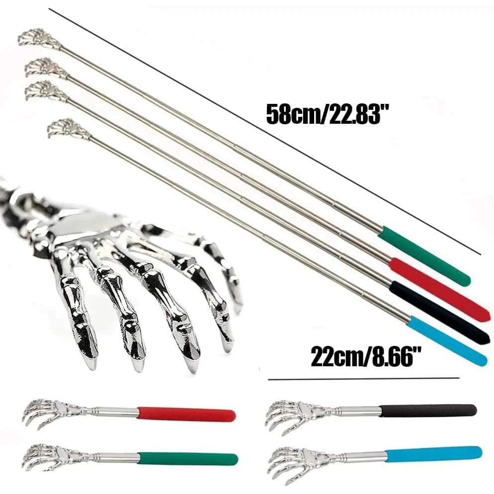 Telescopic Stainless Steel Back Scratcher Extendable Itch Relief Massager