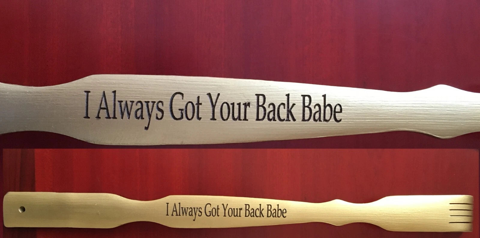 Personalized(Engraved)~19” Golden color Wooden Back Scratcher ,Gift for everyone