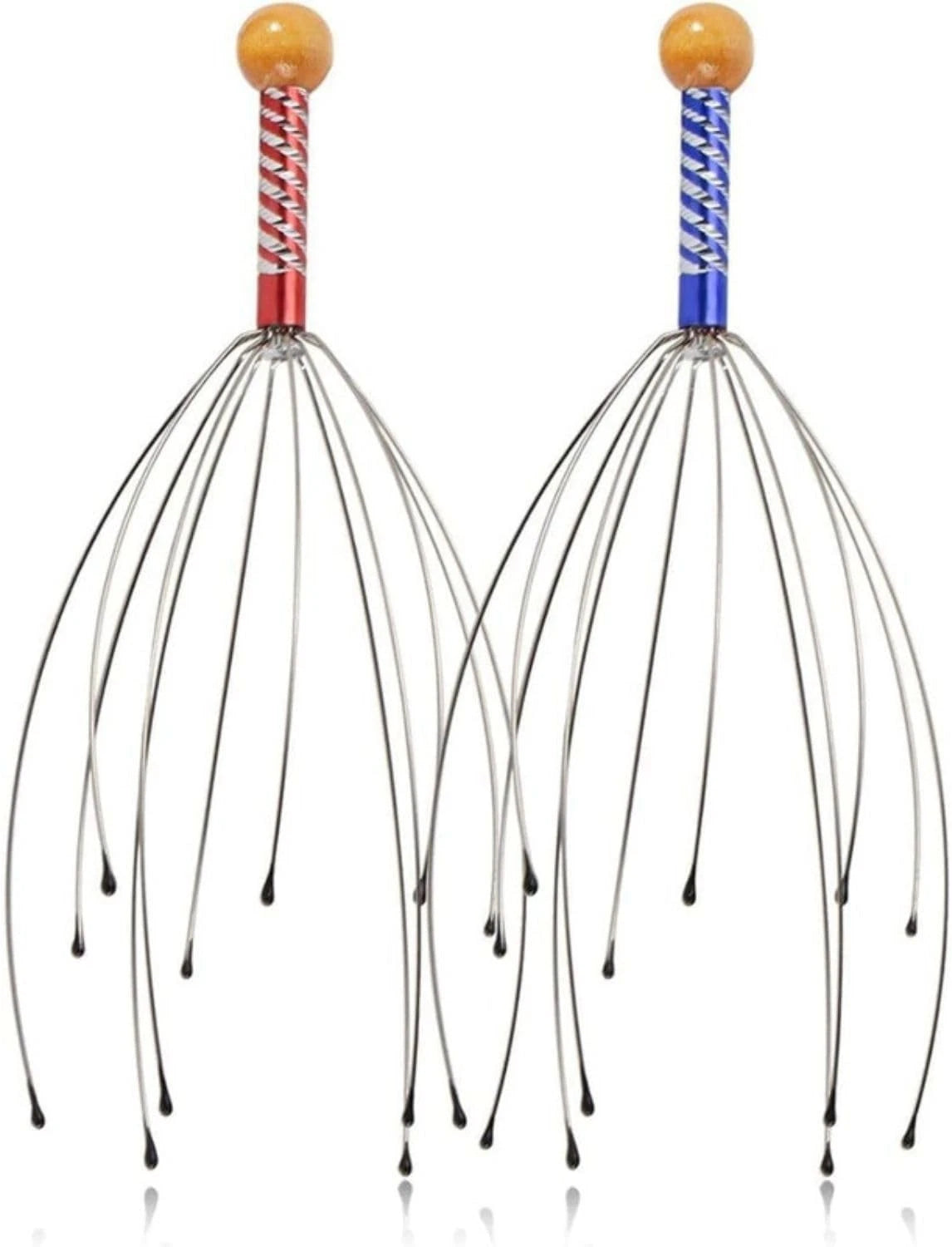 2 x Head Massager Metal Scalp Neck Body Natural Relax Pain Relief Scratcher| UK