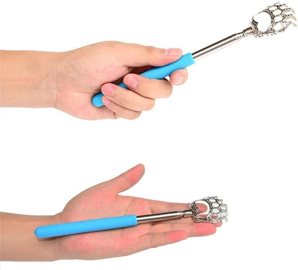 BEAR CLAW / RAKE BACK SCRATCHER Metal Extending Massager Telescopic Portable UK