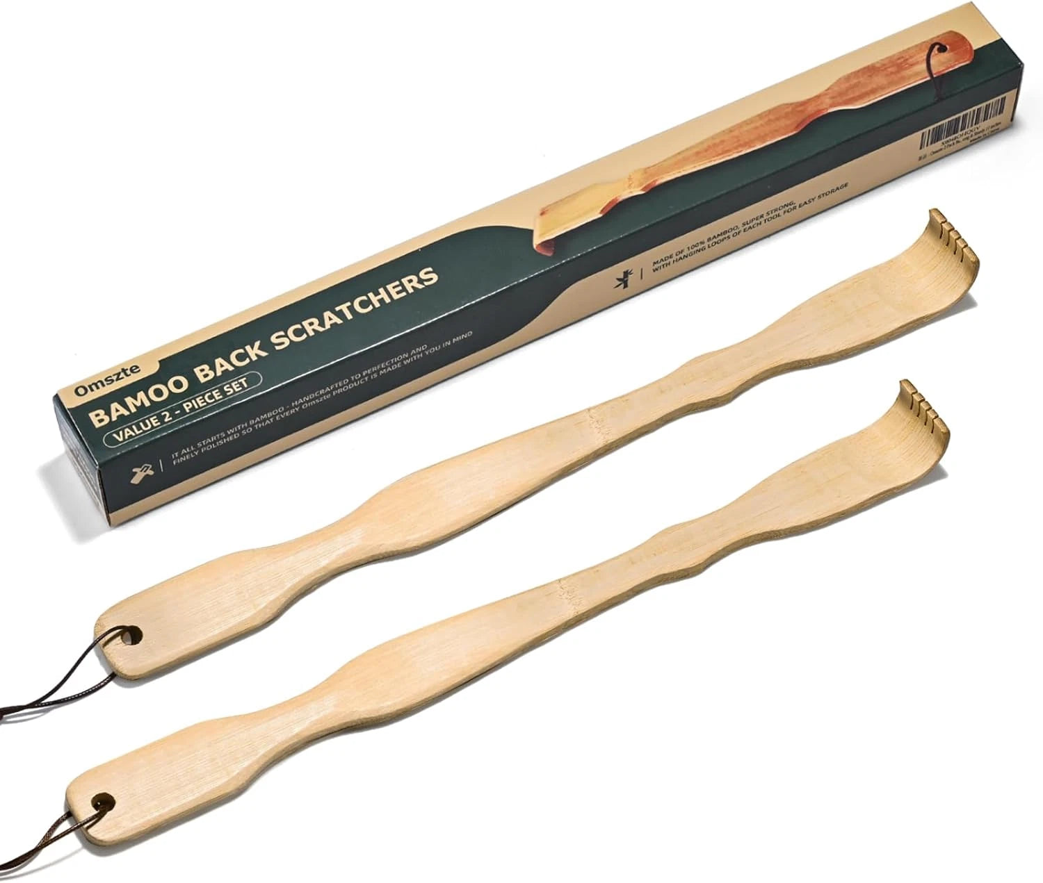 17" Bamboo Back Scratcher,100% Natural Bamboo Back Scratchers for Itching Relief