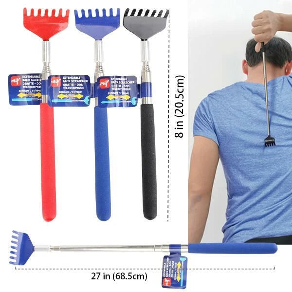 Extendable Stainless Steel Telescoping Back Scratcher Massager Extends 27"