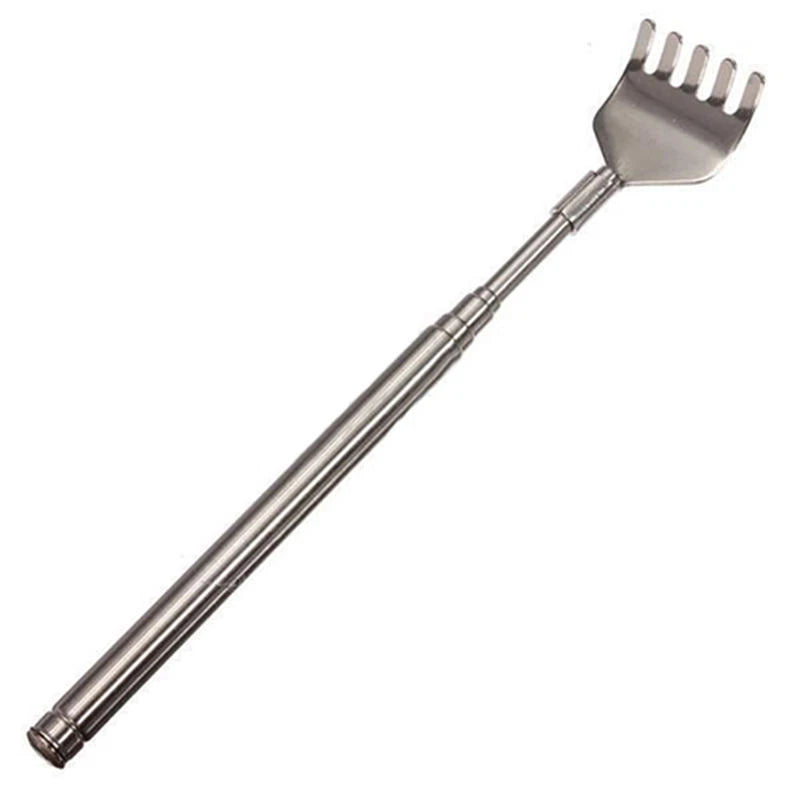 Extendable Stainless Steel Telescoping Back Scratcher Extend 20" Pen Pocket Clip
