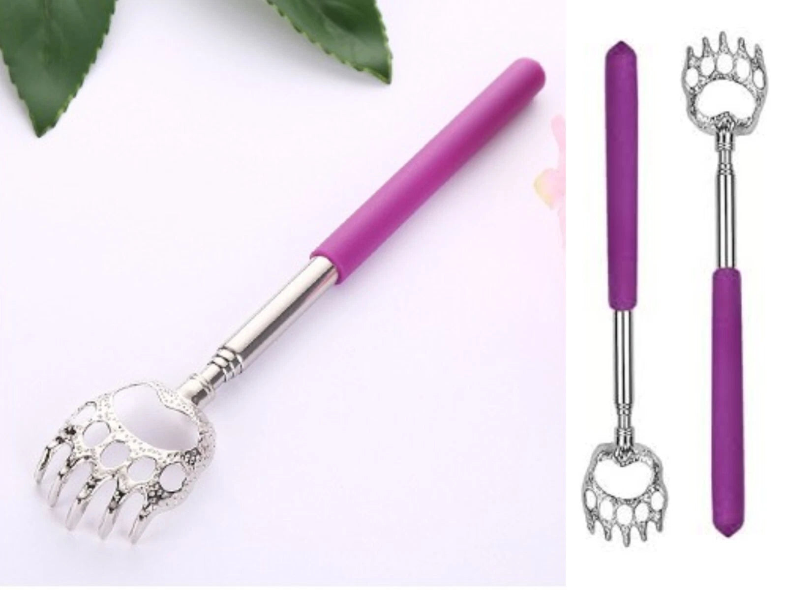 BEAR CLAW / RAKE BACK SCRATCHER Metal Extending Massager Telescopic Portable UK