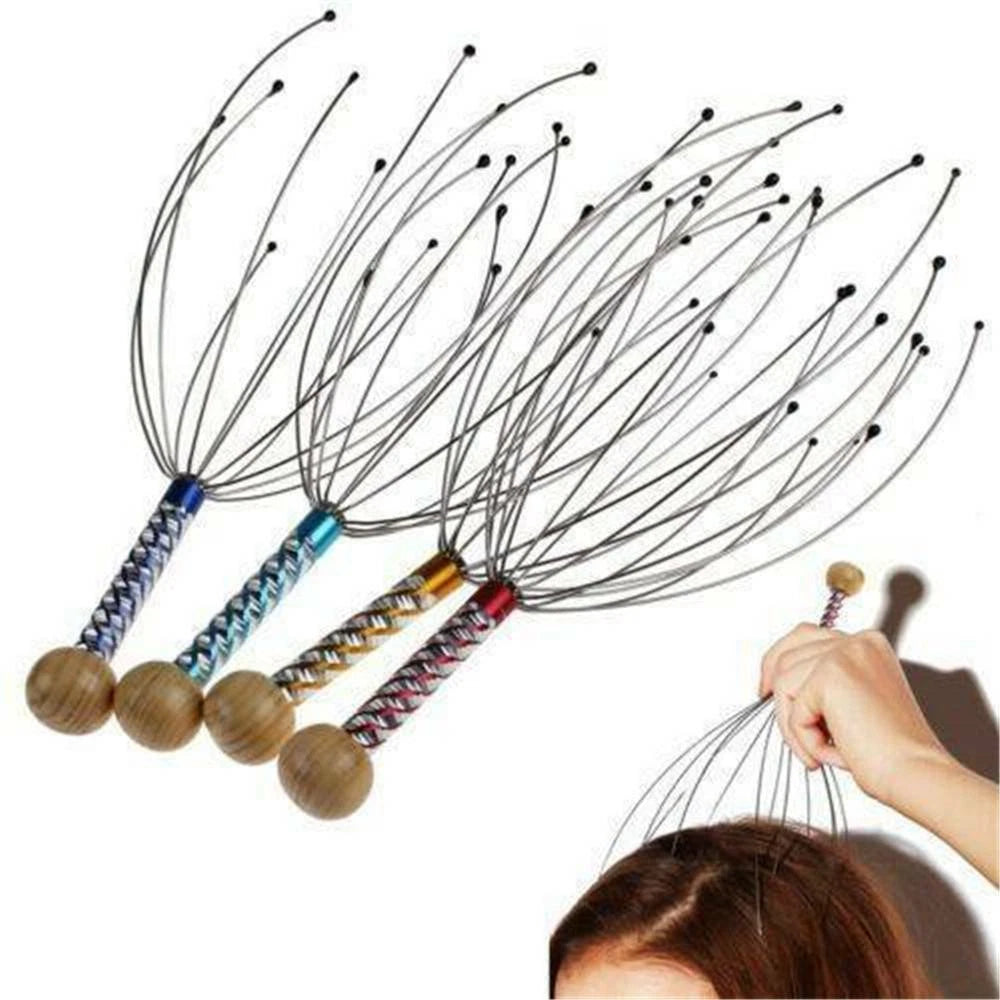 1-3pcs Head Curler Head Massager Wellness Massage Spider Head Massage Device-