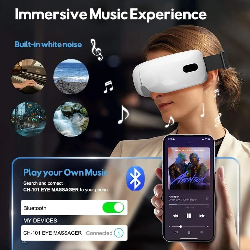 Eye Massager with Heat and Air Compression, Gift for Mon,Eye and Temple Massage