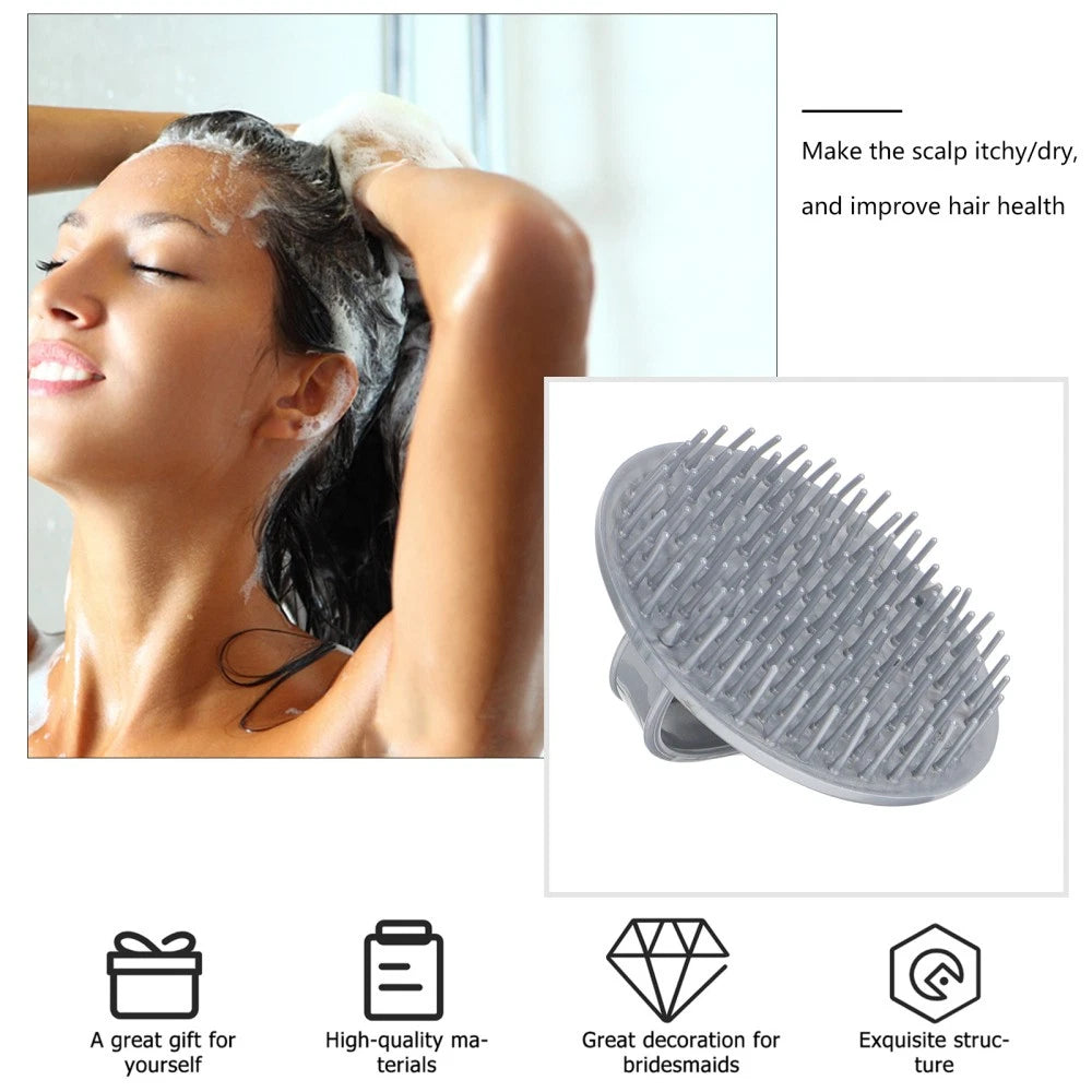 2 Pieces Shampoo Brush Hair Massager Scalp Washing Gloves Scratcher