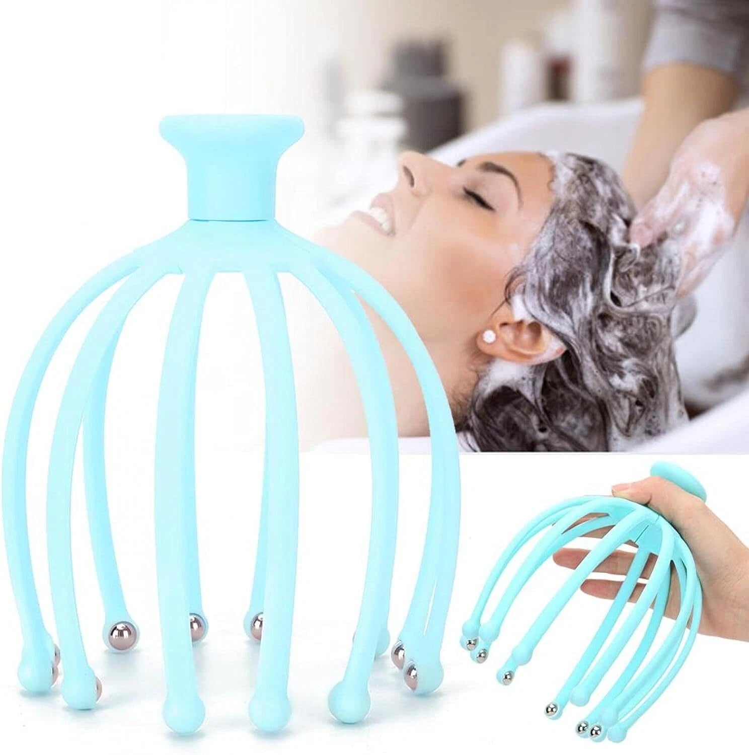 Head Massager Scratcher Neck Massage Scalp Relax Calm Stress Relief Octopus