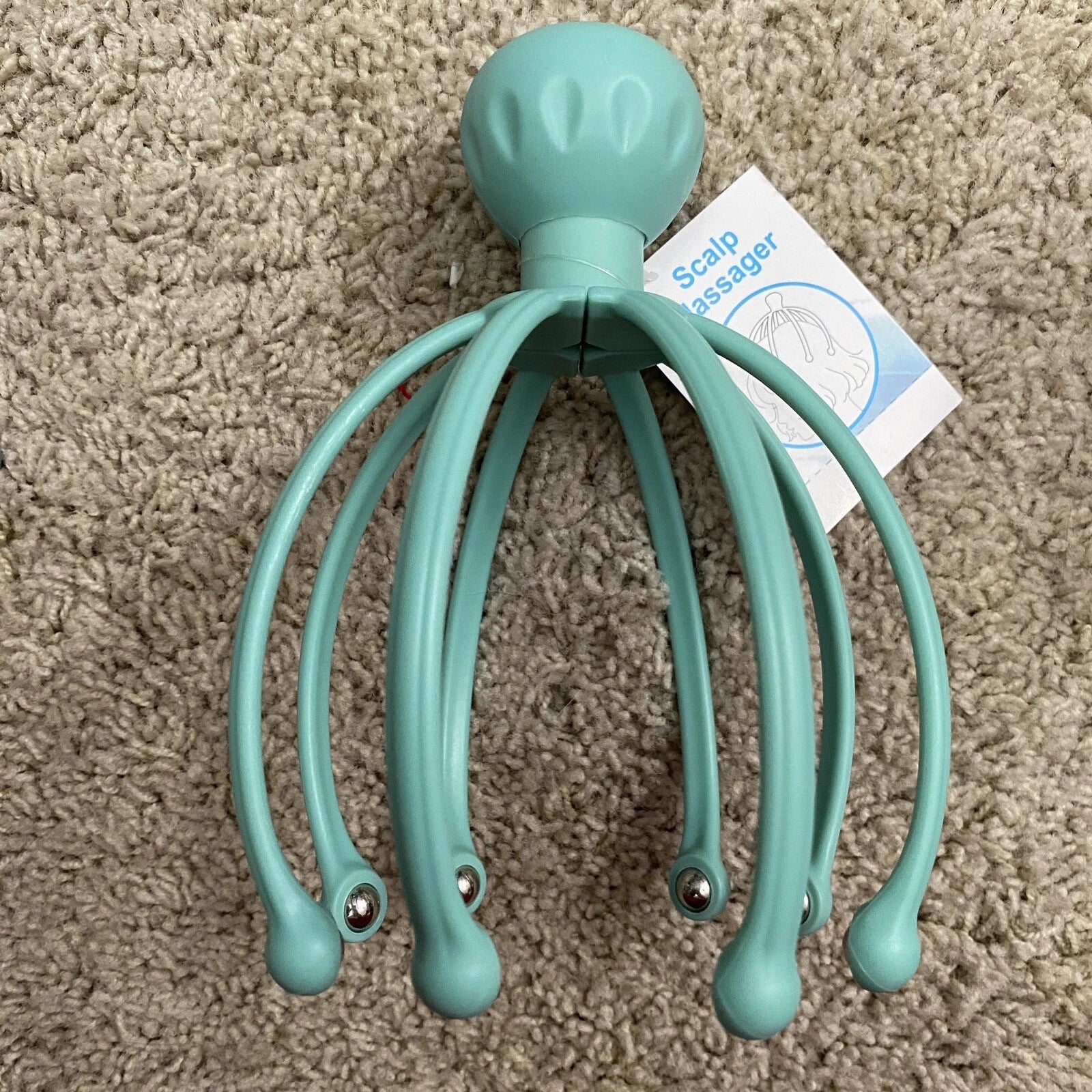 Head Massager Scalp Scratcher Steel Ball Easy Grip Large Size Relaxer