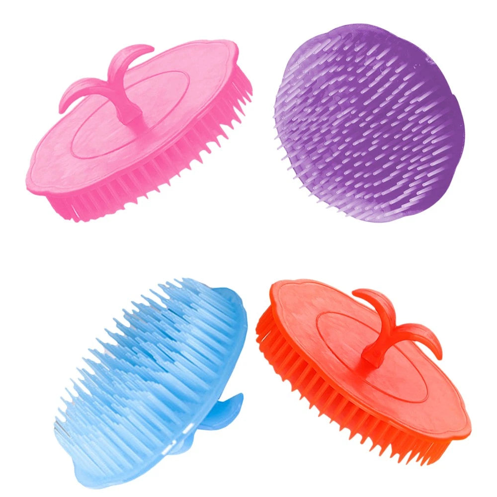 4 Pcs Shampoo Brush Scratcher for Dandruff Hair Scalp Massager