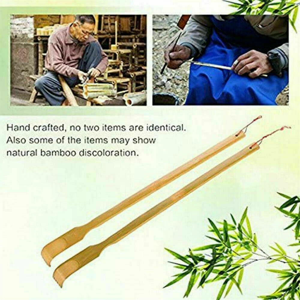 5* 100% Natural Bamboo Back Scratcher Massage Body Itch Scratching Long Wooden.
