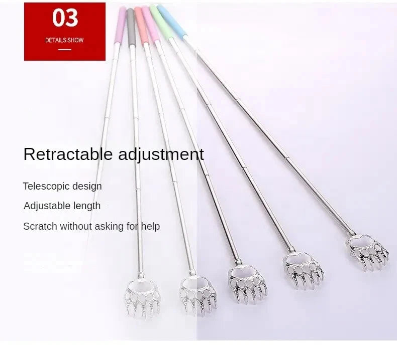 BEAR CLAW / RAKE BACK SCRATCHER Metal Extending Massager Telescopic Portable UK