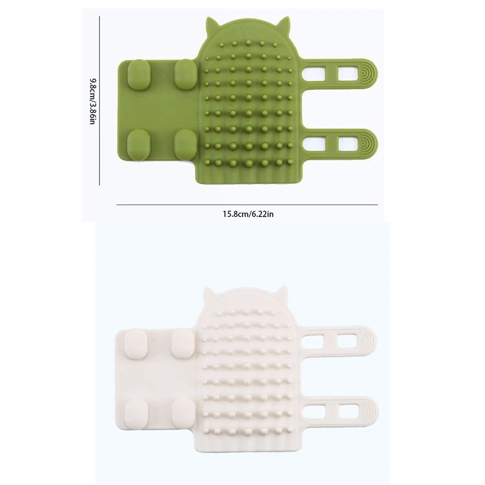 Silicone Cat Scratching Rubbing Brush Cat Scratcher Massager  Grooming Table