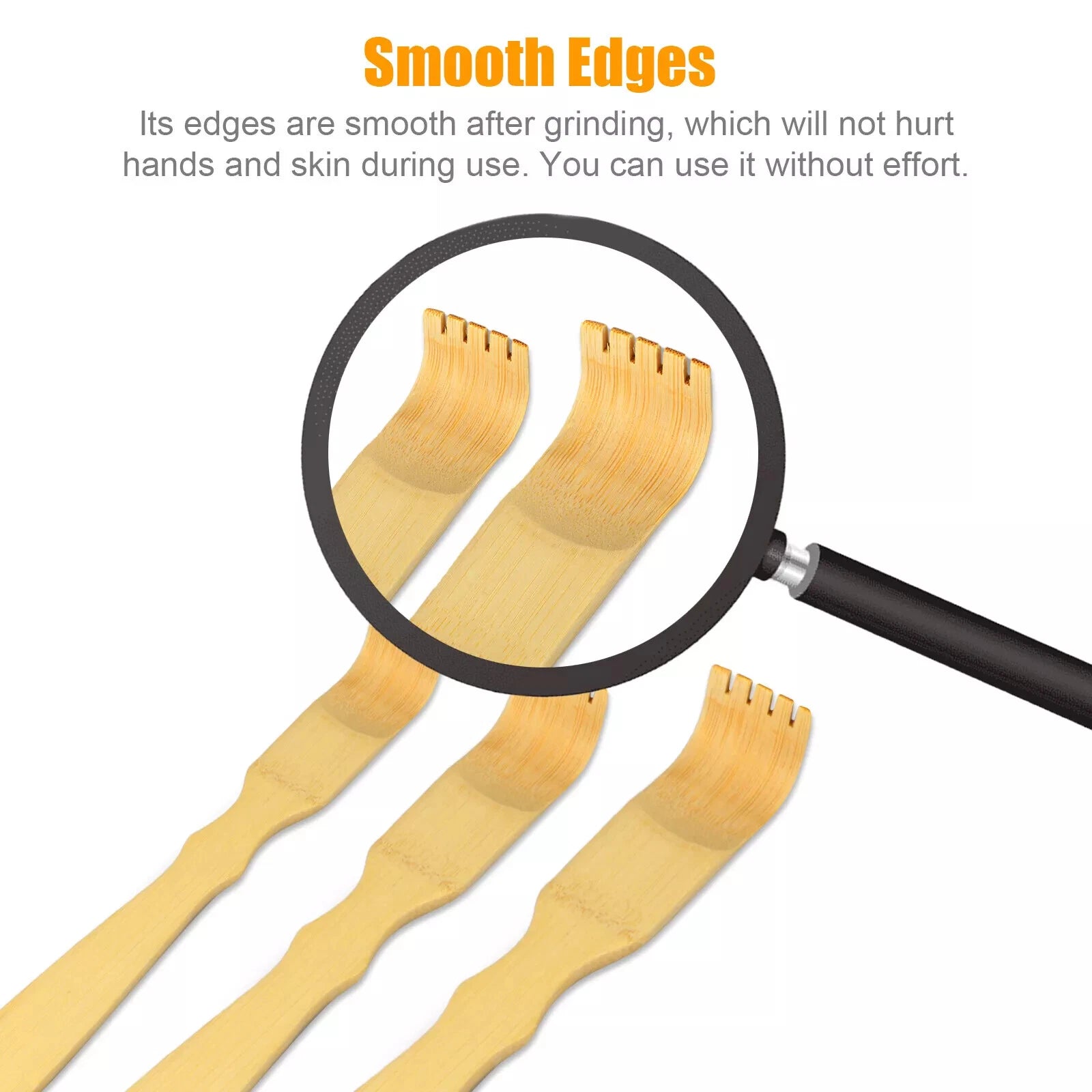1/2PCS Bamboo Back Scratcher With Long Handle 18.3" Back Scratcher for Friends