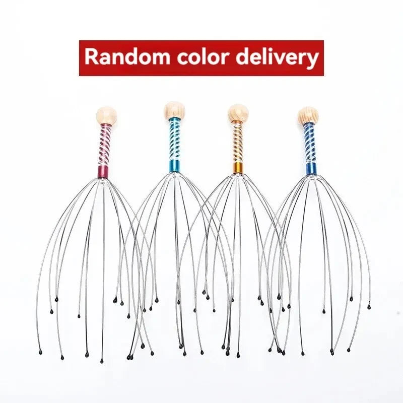 Octopus Head Massager Stainless Steel Scalp Scratcher Brain Relaxer Itch Relief