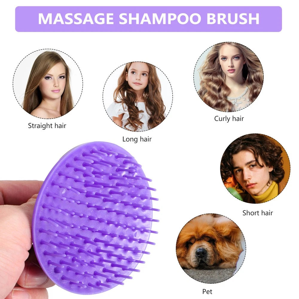 2 Pieces Shampoo Brush Hair Massager Scalp Washing Gloves Scratcher