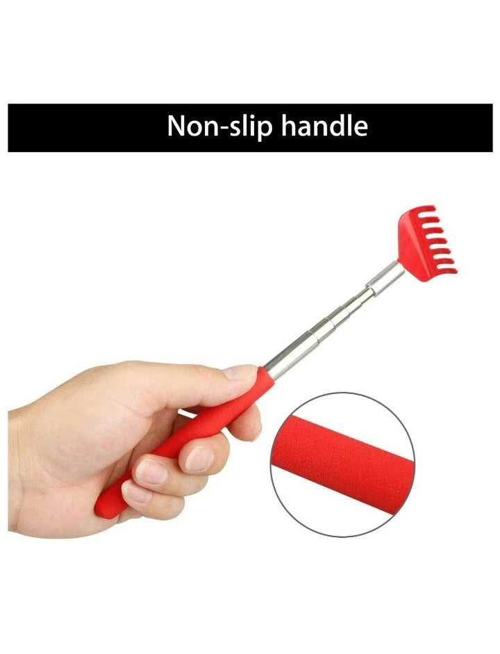 2 PC Extendable Stainless Steel Telescoping Back Scratcher Massager Extends 27"