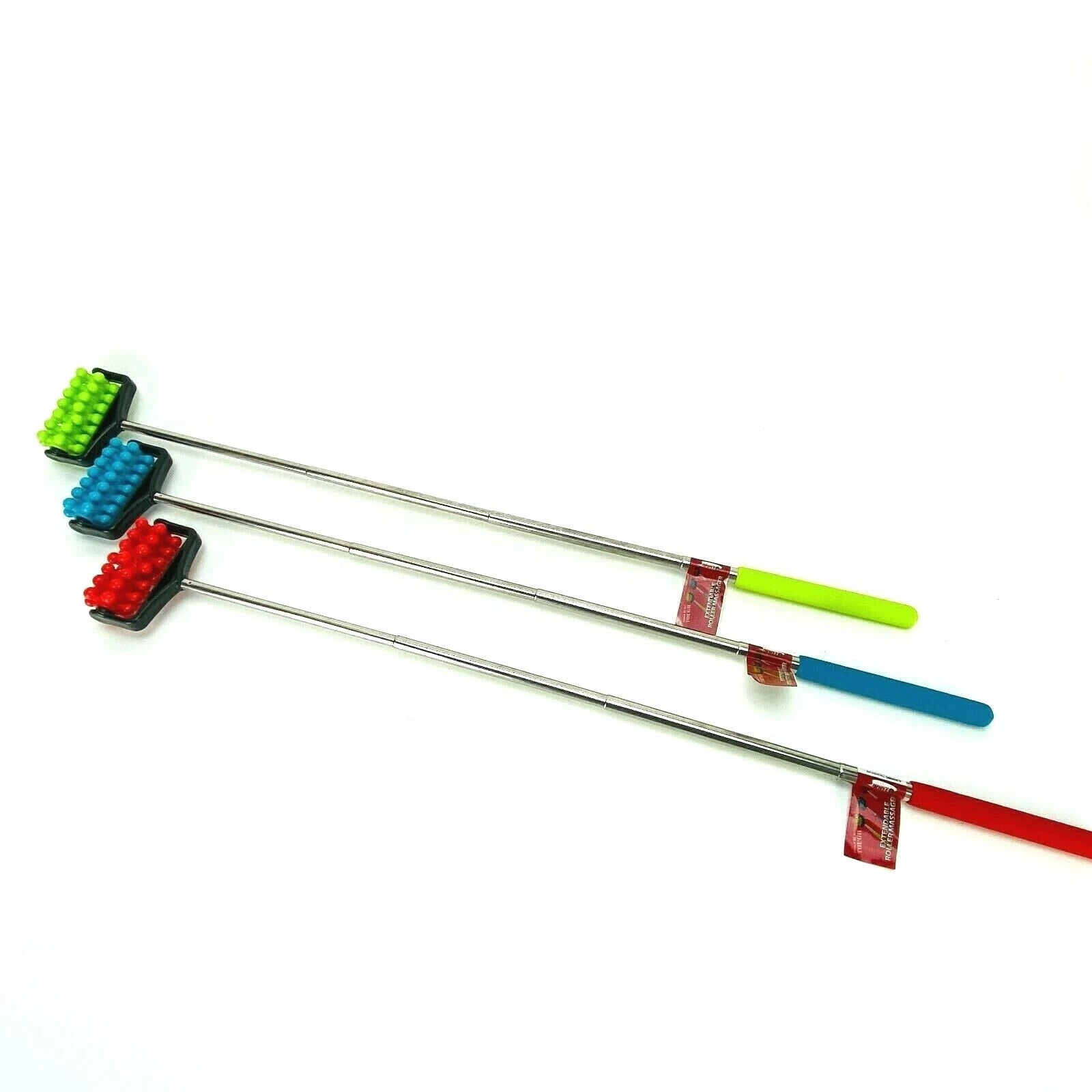 Hand Held Extendable Roller Massager 23" Body and Back Scratcher Select Colors