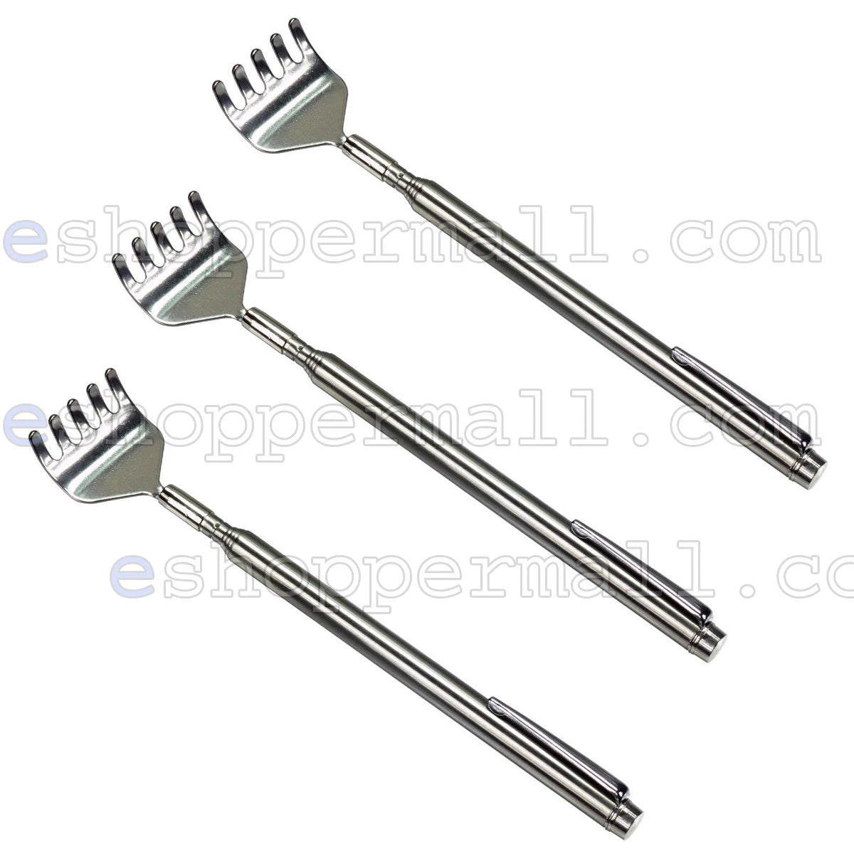 Back Scratcher Extendable Metal Telescopic  Massager Extends 20", Silver