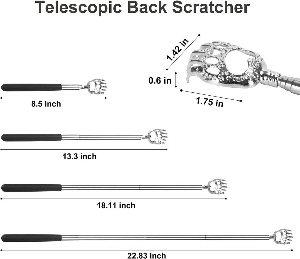 BEAR CLAW / RAKE BACK SCRATCHER Metal Extending Massager Telescopic Portable UK