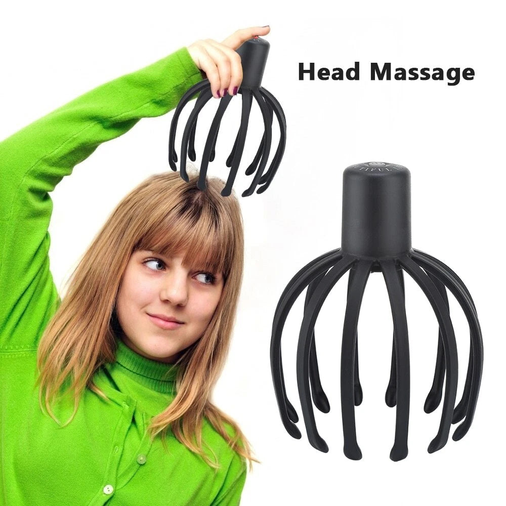 Electric Octopus Claw Scalp Massager Stress Relief Therapeutic Head Scratcher