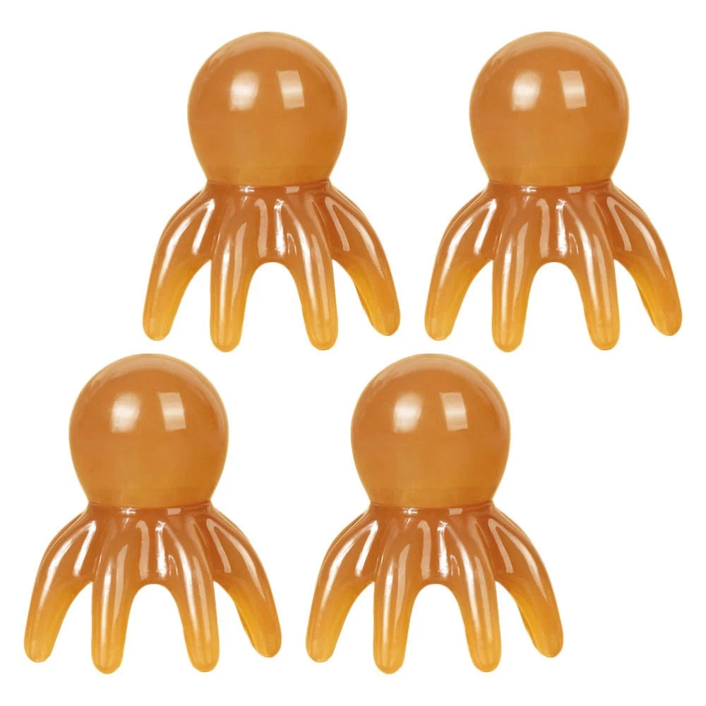 4 Pcs Octopus Massage Comb Scalp Massager Brush Hair Scratcher for