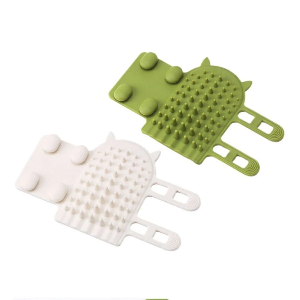 Silicone Cat Scratching Rubbing Brush Cat Scratcher Massager  Grooming Table