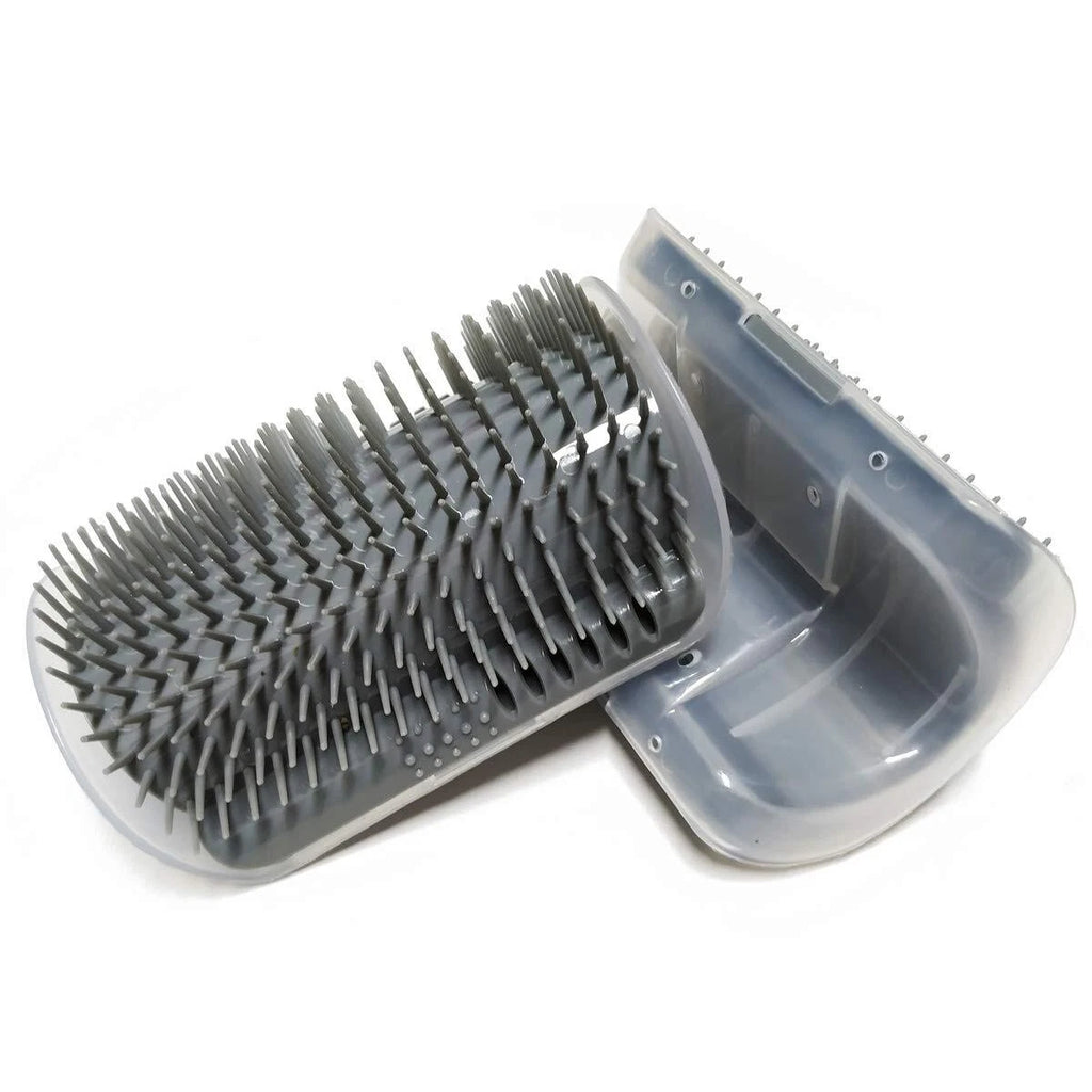 2×Cat Self Groomer with Catnip Wall Corner Massage Comb Scratcher Grooming Brush