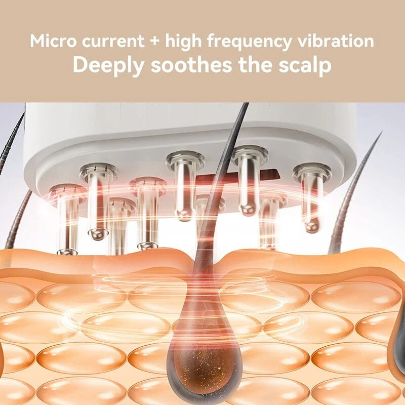 Electric Head Scalp Massager Hair Growth Serum Comb Waterproof Head Scratcher
