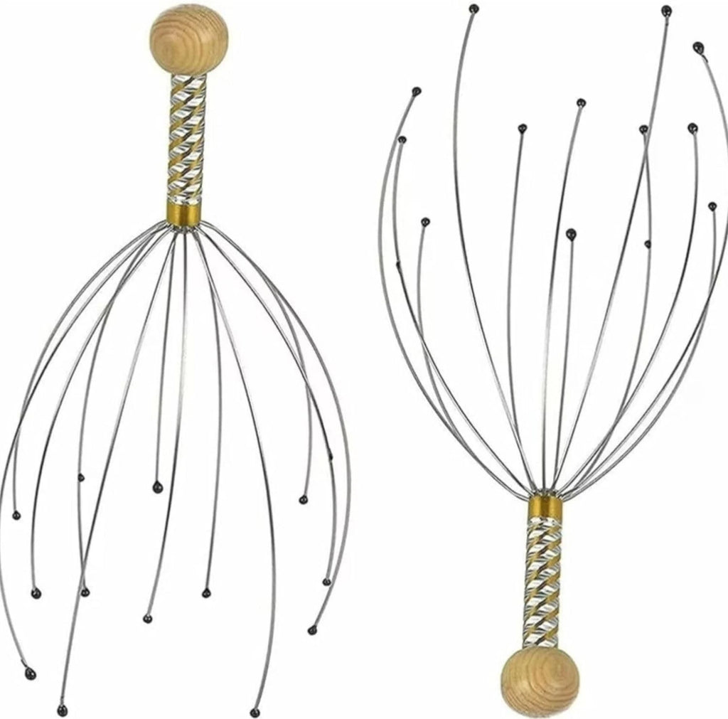 2 x Head Massager Metal Scalp Neck Body Natural Relax Pain Relief Scratcher| UK