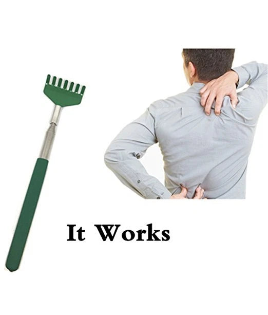 Extendable Stainless Steel Telescoping Back Scratcher Massager Extends 22"