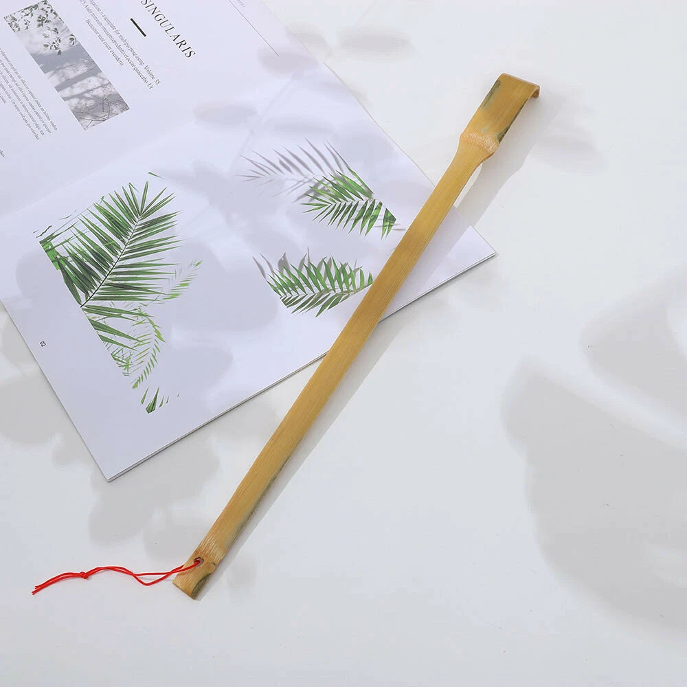 1-5X Back Scratcher Telescopic Back Scratching Hand Scratching Aid Bamboo Scratch Massage_-