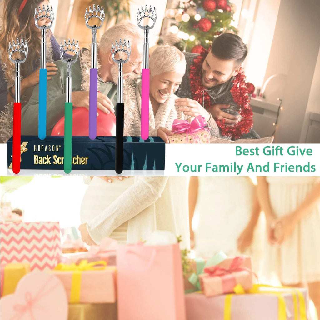 6 Pack Back Scratcher for Men Women, Christmas Stocking Stuffers Novelty Idea B