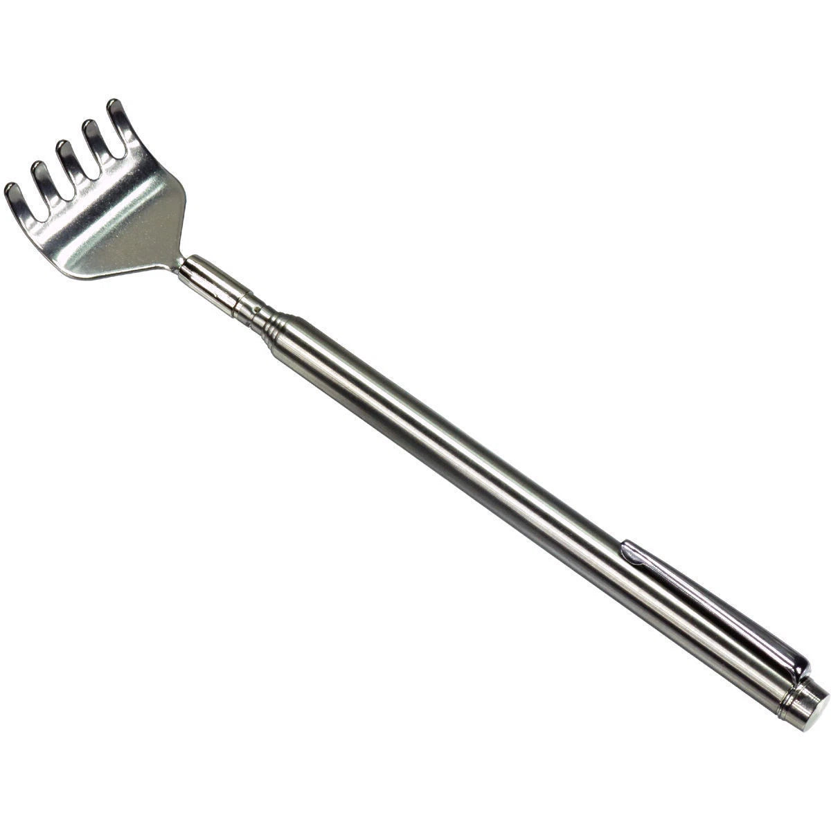 Back Scratcher Extendable Metal Telescopic  Massager Extends 20", Silver