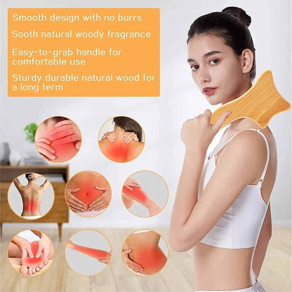 Wooden Massage Tools Anti Cellulite Body Shaping  for Beauty Sore Muscle Relief