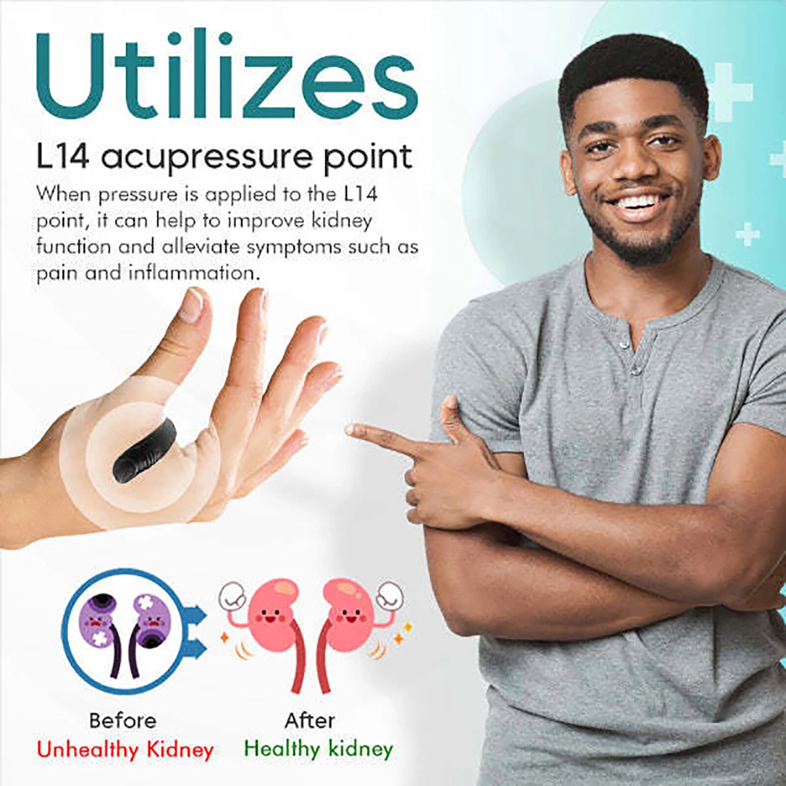 Point Clip Kidney Care Point Clip Tiger Point Massager Acupressure Hand Pressure