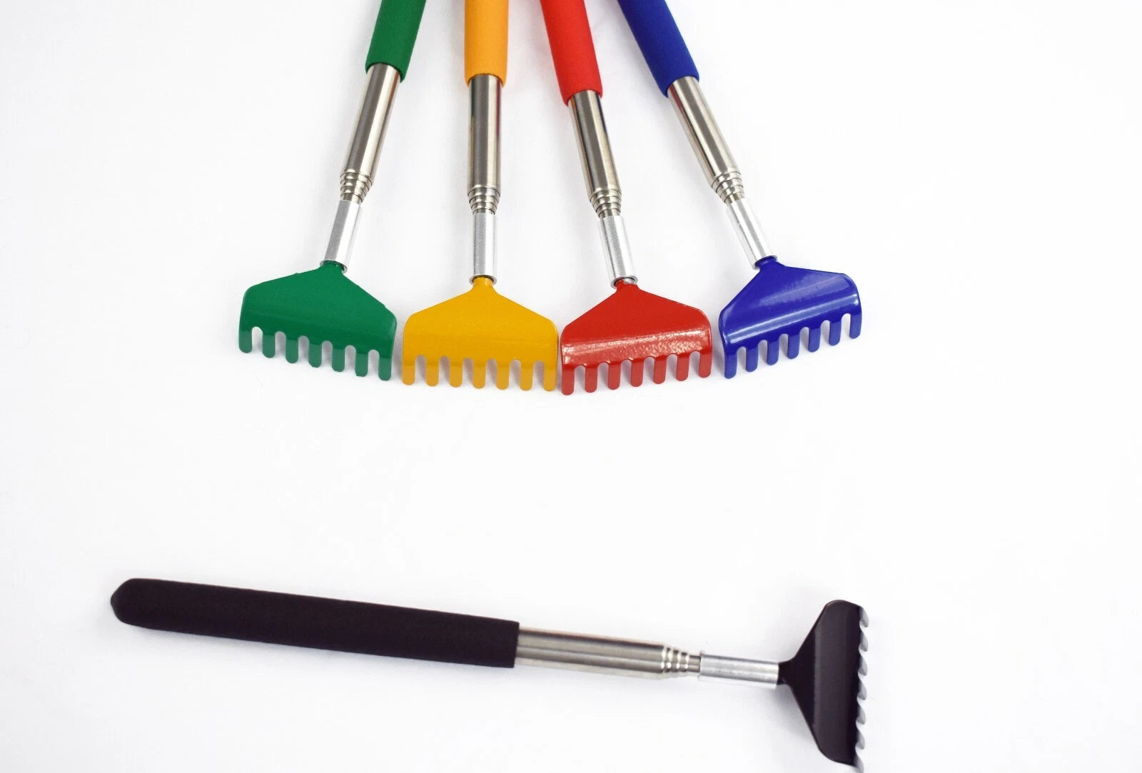 2 PC Extendable Stainless Steel Telescoping Back Scratcher Massager Extends 27"