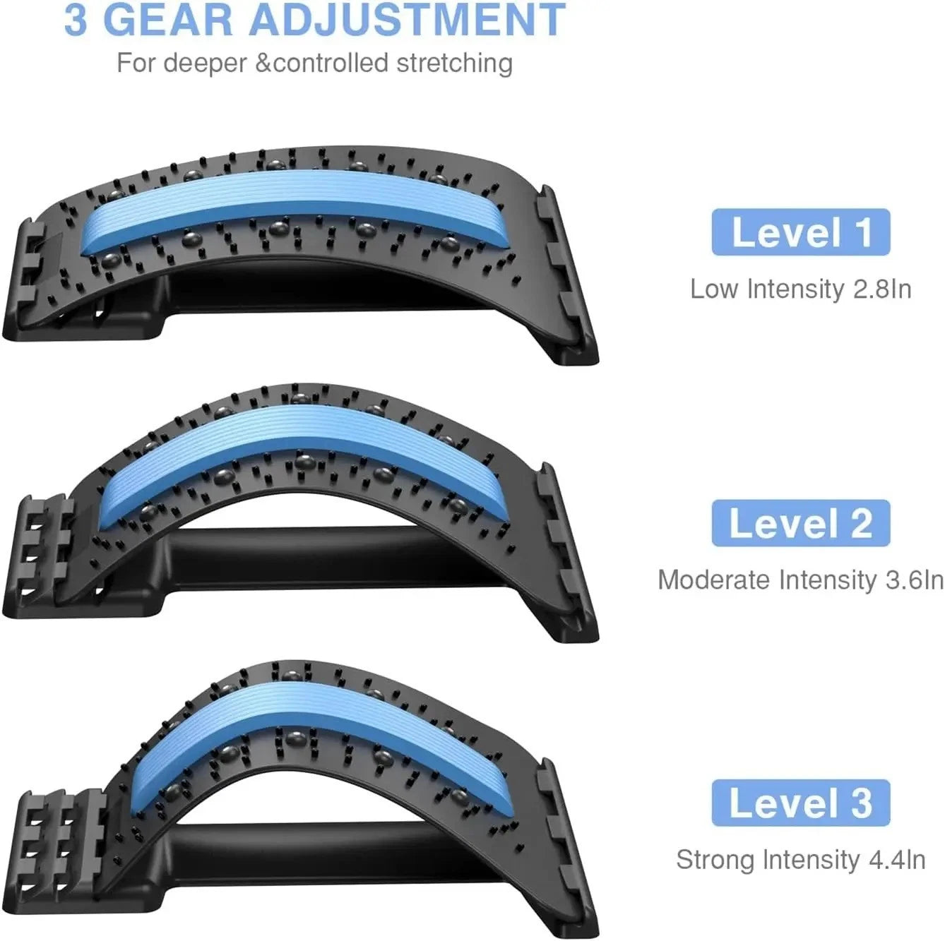 Back Stretcher Lumbar Support Spinal Pain Relief Massager Posture Corrector UK