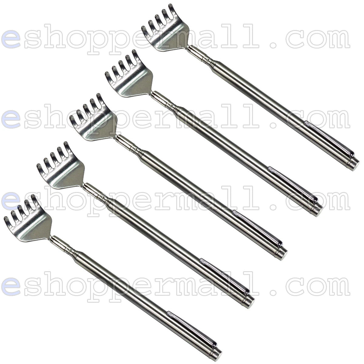 Back Scratcher Extendable Metal Telescopic  Massager Extends 20", Silver