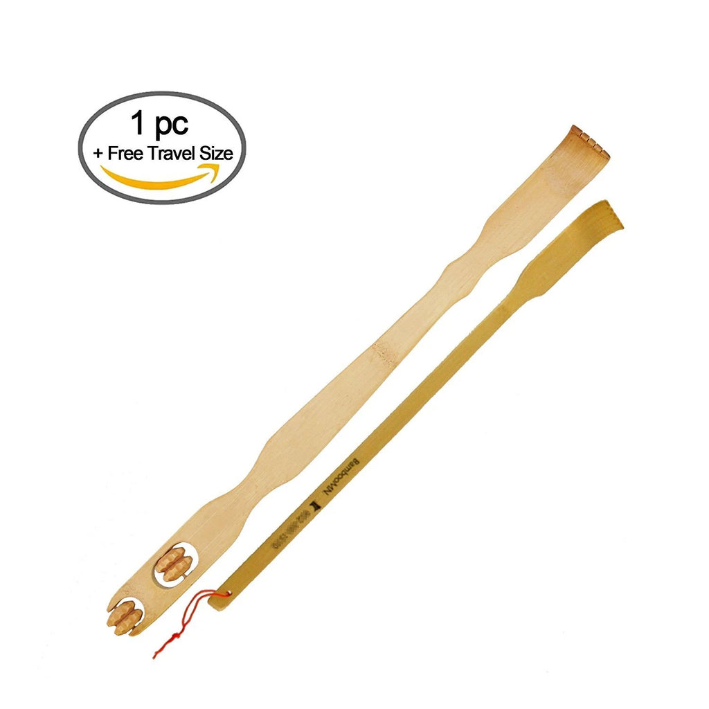Bamboo Backscatcher with Massage Roller Handle + Shoe Horn Bamboo Minnesota