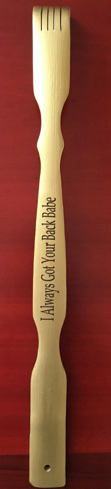 Personalized(Engraved)~19” Golden color Wooden Back Scratcher ,Gift for everyone