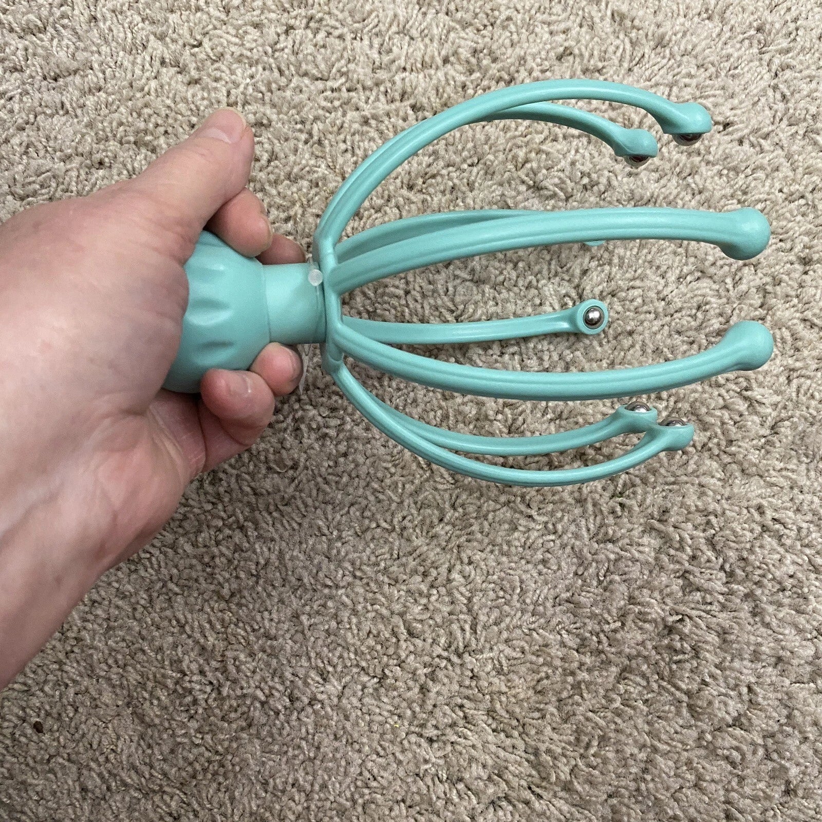 Head Massager Scalp Scratcher Steel Ball Easy Grip Large Size Relaxer