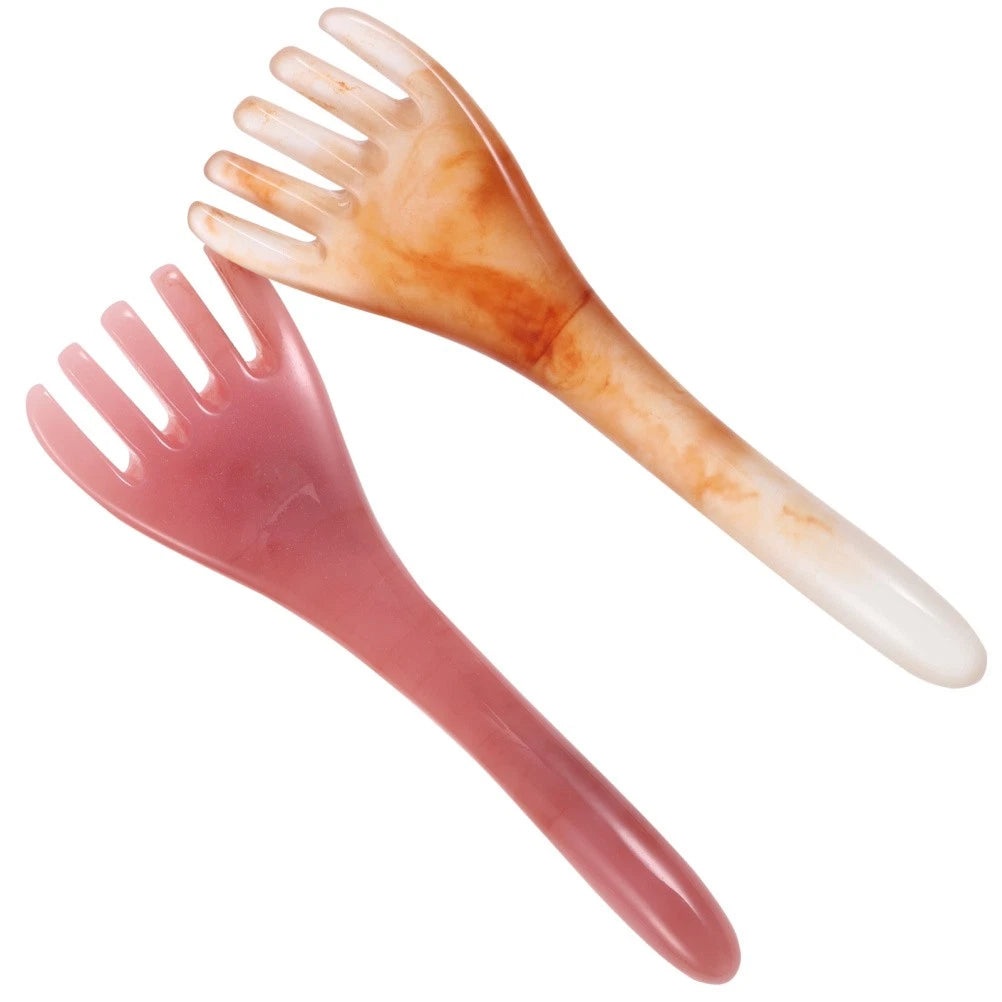 2 Pcs Head Therapy Comb Massage Claw Miss Scalp Scratcher Massager Guasha