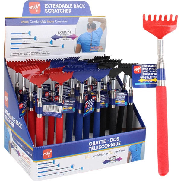 Extendable Stainless Steel Telescoping Back Scratcher Massager Extends 27"