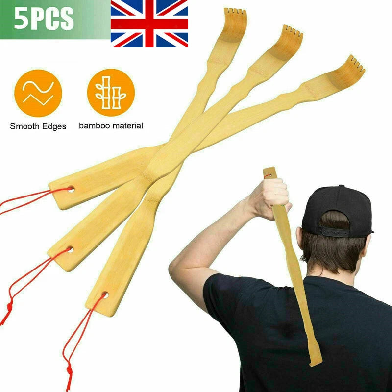 1-5x Bamboo Back Scratcher Wood Back Scraper Massager Body Massagers UK