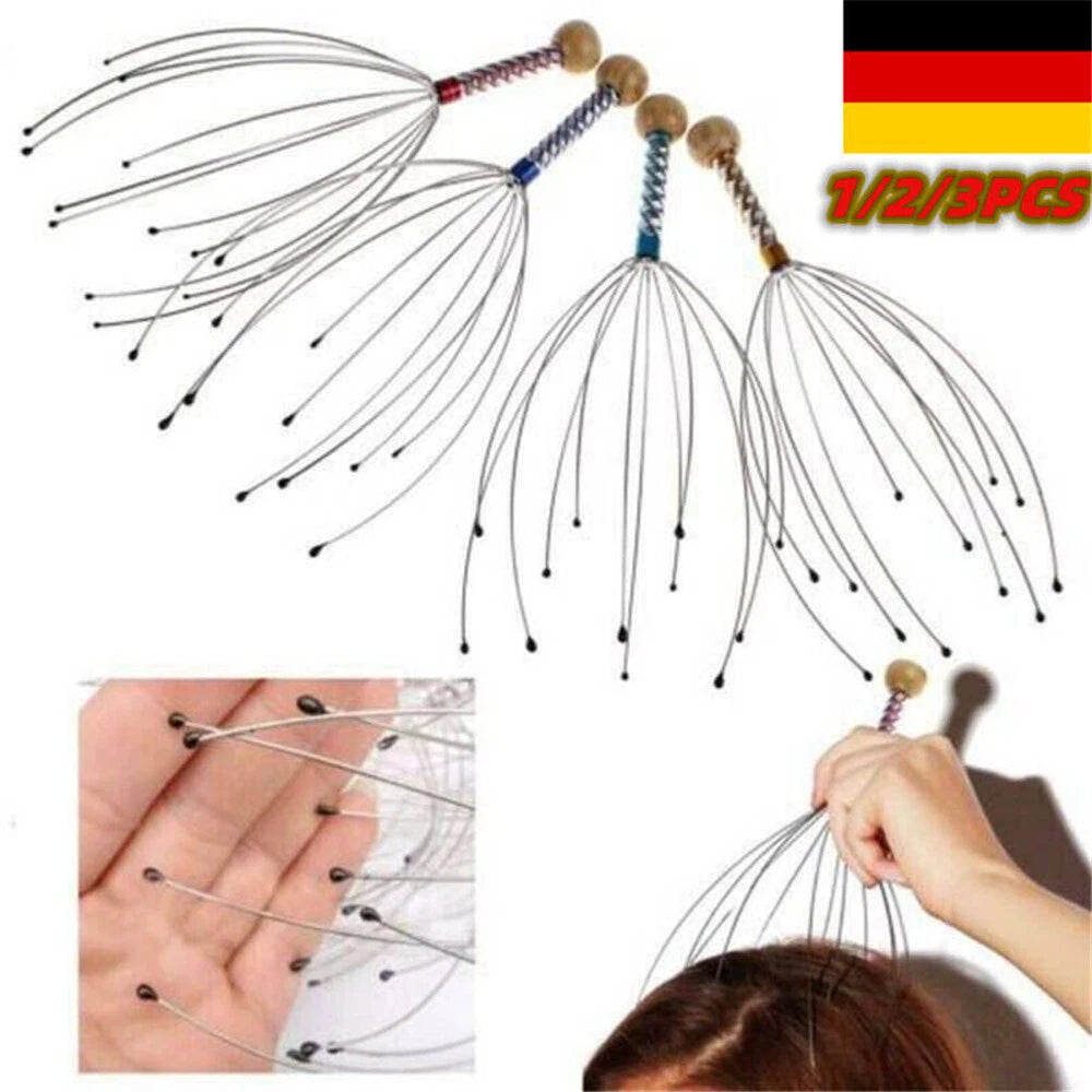 1-3pcs Head Curler Head Massager Wellness Massage Spider Head Massage Device-