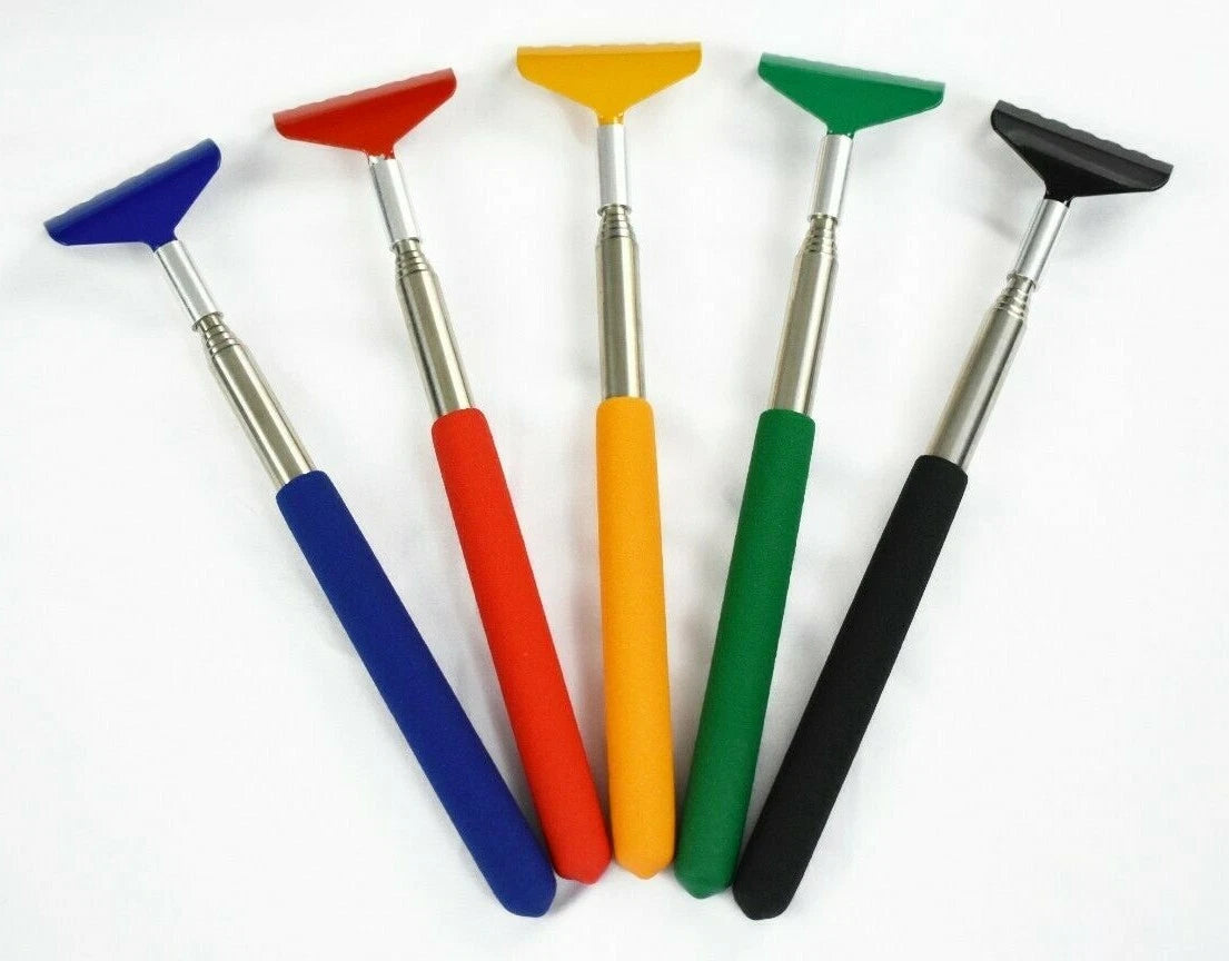 2 PC Extendable Stainless Steel Telescoping Back Scratcher Massager Extends 27"