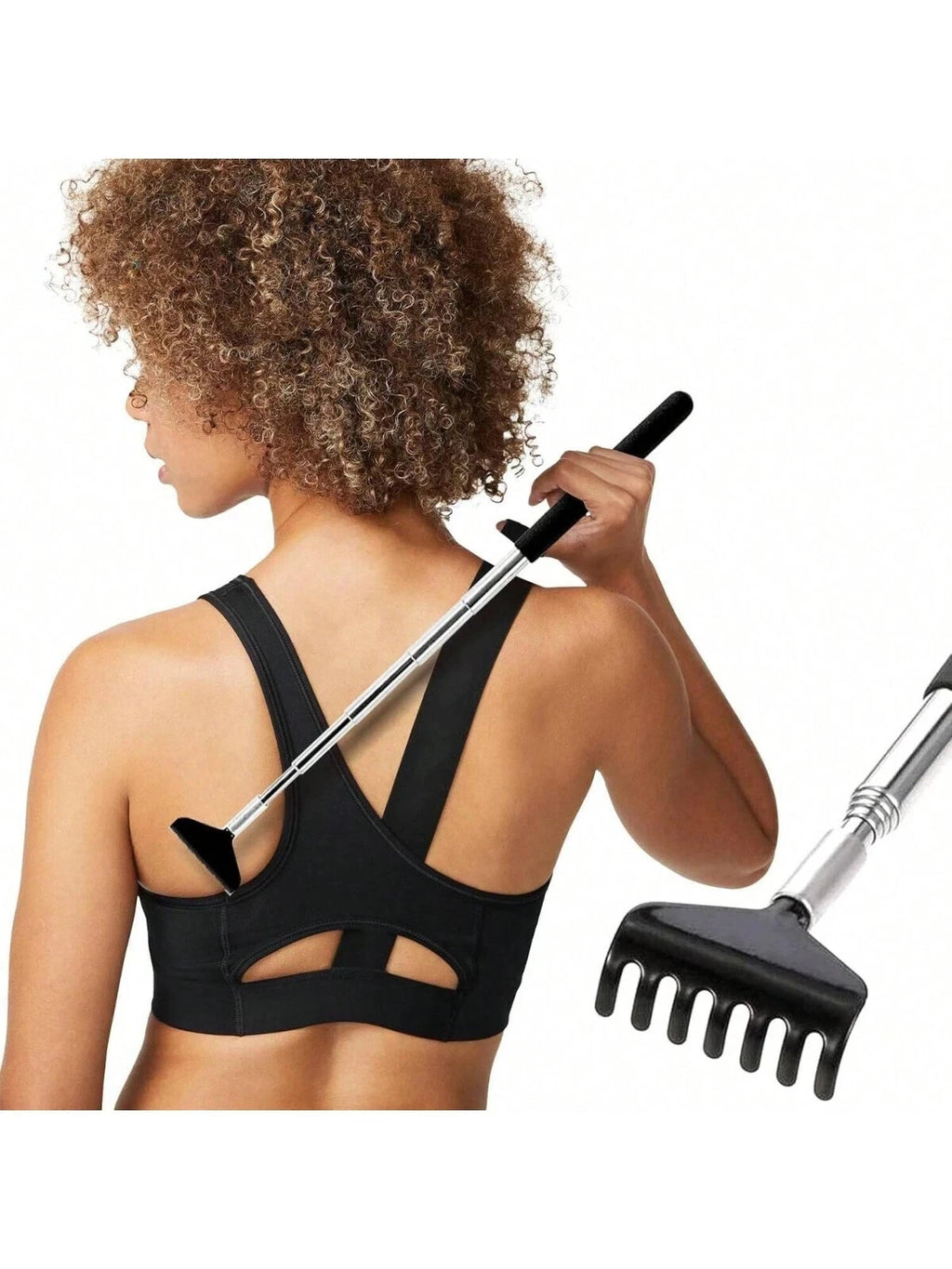BEAR CLAW RAKE BACK SCRATCHER Metal Extending Massager Telescopic Portable UK