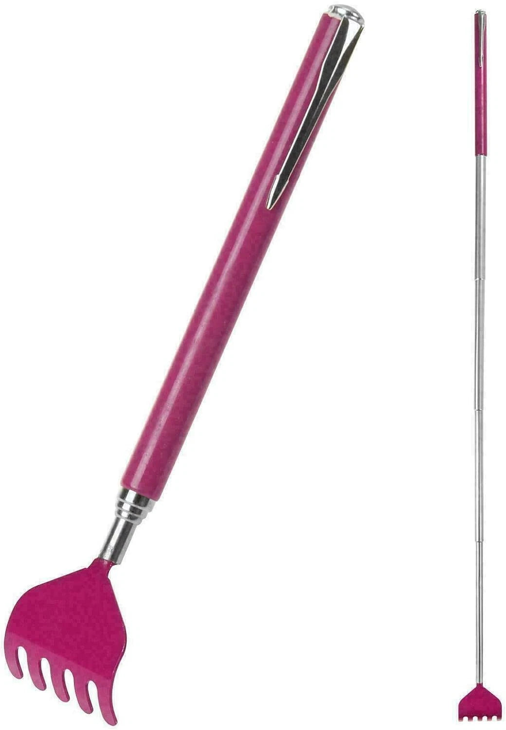 36cm Portable Extendable Back Scratcher with Handy Pen Style Pocket Clip Adults