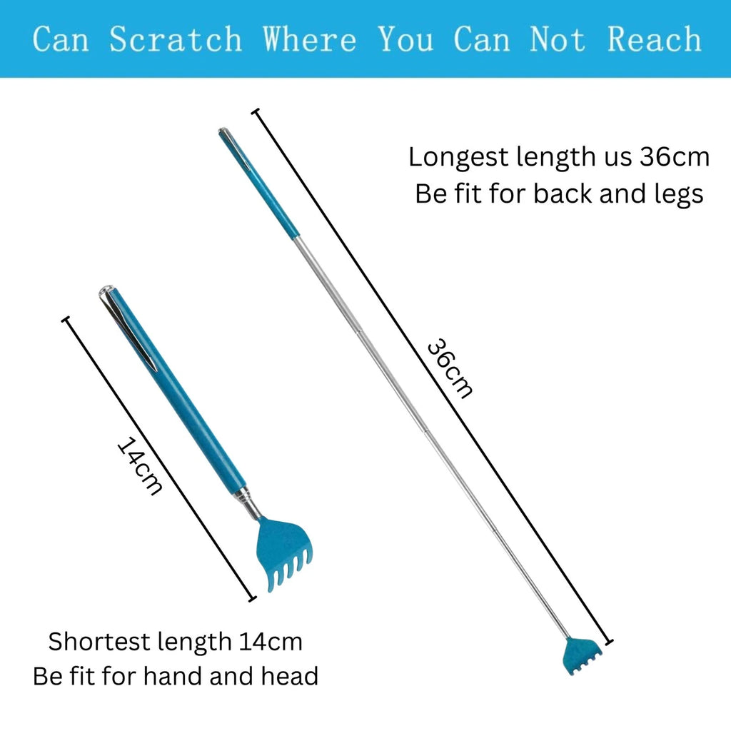 36cm Portable Extendable Back Scratcher with Handy Pen Style Pocket Clip Adults